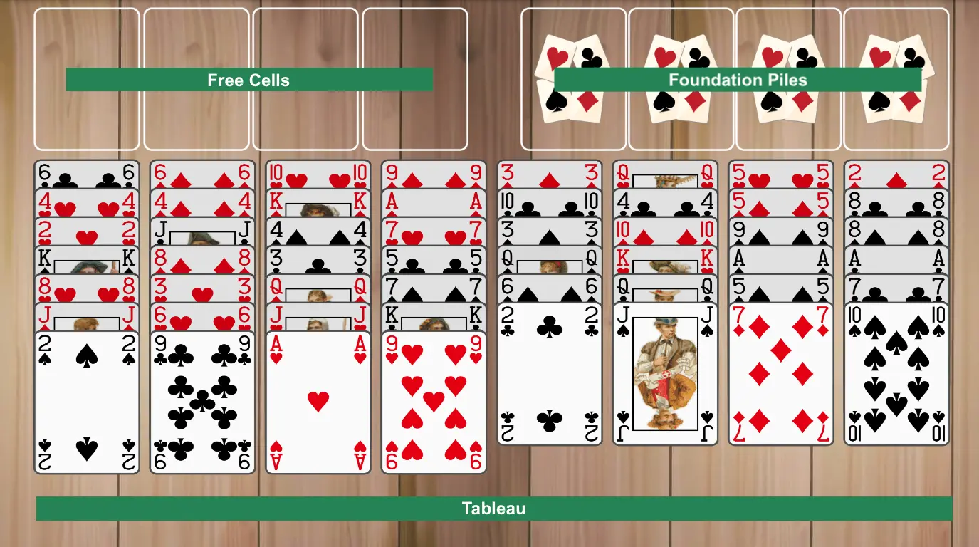 FreeCell Solitaire setup