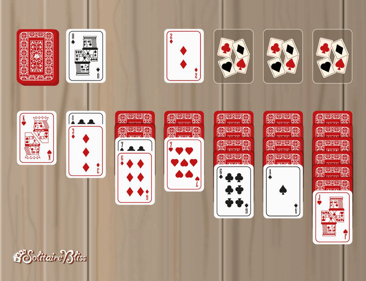 move cards from columns with lots of facedown cards