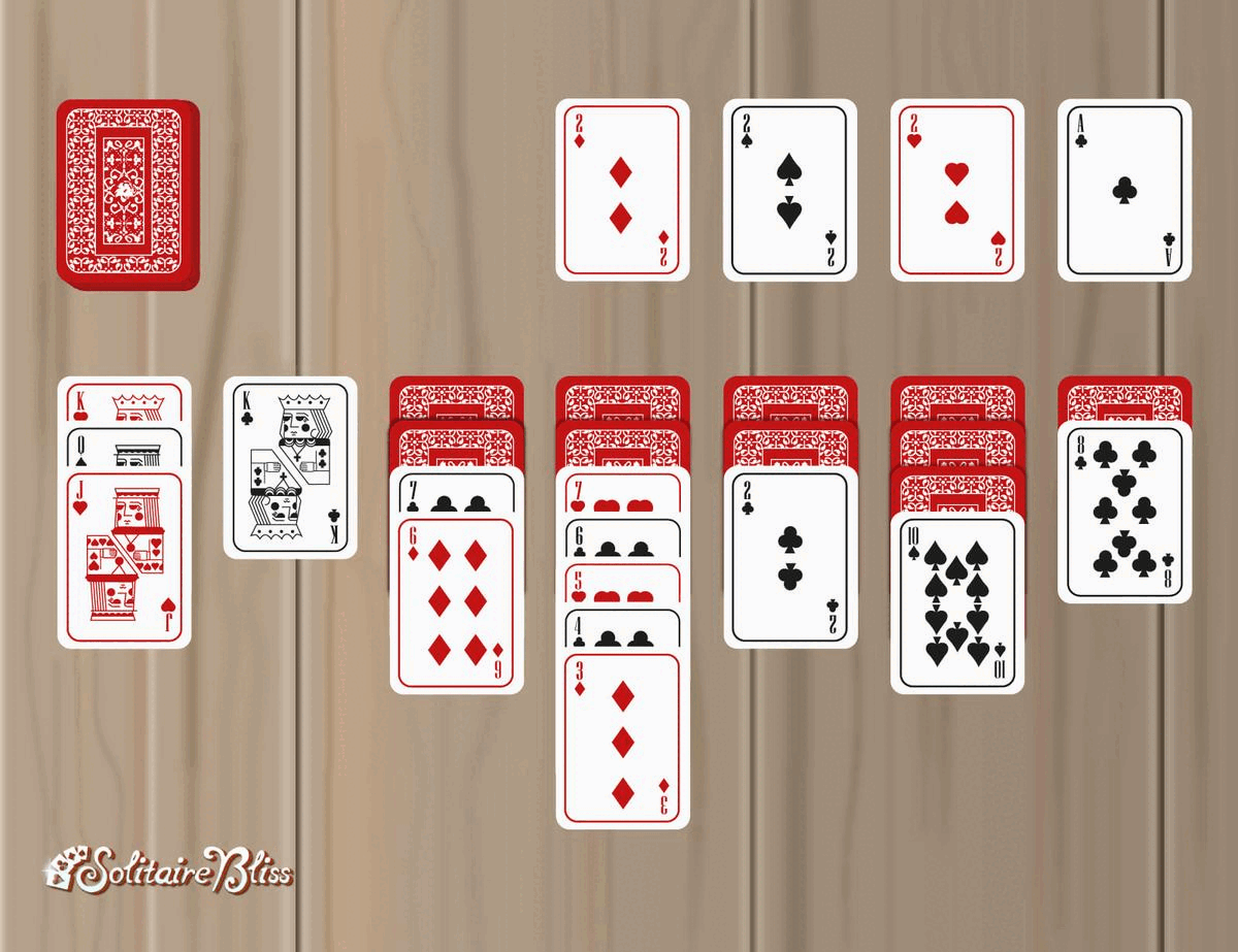 pay attention to the cards colors when stacking
